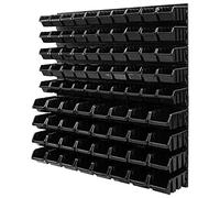 Étagère murale d'atelier 77 x 78 cm étagère enfichable rangement 82 pcs. Boîtes