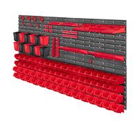 Étagère murale d'atelier KADAX, panneaux muraux, 156 x 78 cm, rouge,...