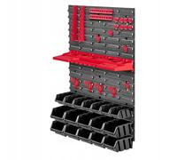 Étagère murale d'atelier KADAX, panneaux muraux, 58 x 78 cm, rouge et noir, 3...