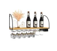 Étagère Murale de Bar Flottant Murale, étagères murales de Liqueur, étagères d’Alcool pour Bouteilles de vin, étagère de Bar à vin Suspendue, Porte-Bouteille de vin, étagère d’Affichage de c