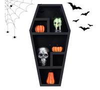 Étagère Murale de Cercueil, Grande étagère de Cercueil | Support de Rangement pour d'halloween - Étagère Flottante de, étagère créative de, Grande décorative de cerc