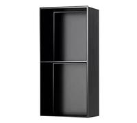 Étagère murale de douche étanche en acier inoxydable 304 pour armoire de salle de bain, bibliothèque et rangement, noir, 28 x 70 x 12,5 cm - Design élégant et design