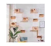 Étagère murale de luxe pour arbre à chat - Perchoir d'escalade spacieux et centre d'activités pour chatons - Meuble élégant pour jouer et explorer - Design lumineux et durable