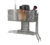 Étagère murale de rangement d'aspiration, étagère murale pour la salle de bain, serviette en papier de soie, tasse à succion pour la salle de bain, plateau ventilé Organiseur maison sans chocs avec