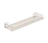 Étagère murale de salle de bain, 30 x 10 x 4 cm, étagère murale d'angle pour solution de stockage de puissance d'aspiration, double ventouse tient en toute sécurité, sur le carrelage ou le verre, pour