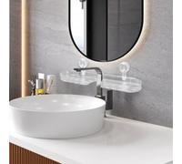 Étagère murale de salle de bain à ventouse pour robinet, organisateur pour fournitures de douche et accessoires de toilettage, conçue pour la durabilité dans les environnements humides (noir)