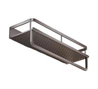 Étagère murale de salle de bain - Support de récipient monté, rangement mural de douche | Porte-serviettes pour salle de bain, porte-bidons, étagères murales ventilées avec porte-serviettes, étagère