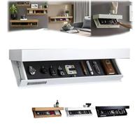 Étagère murale design avec compartiment caché - Solution de rangement secrète élégante for la décoration intérieure Étagère flottante noire avec espace dissimulé for ranger l'essentiel(White)
