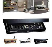 Étagère murale design avec compartiment caché - Solution de rangement secrète élégante for la décoration intérieure Étagère flottante noire avec espace dissimulé for ranger l'essentiel(38*26cm)