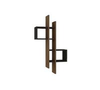 - Etagère murale design effet bois ALBA - Gris foncé - Alba