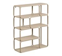 Etagère murale design en métal laqué beige - LACIA