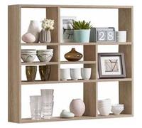 FMD furniture Etagère Murale, Bois, Chêne, env. 90 x 78 x 16 cm