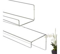 Étagère murale d'exposition, étagère de salle de bain transparente - Rack de stockage transparent en acrylique sans perçage,Porte-objet adhésif mural, présentoir flottant invisible pour sha