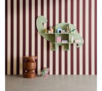 Etagère murale dinosaure 5 espaces de rangement - l 108 x p 16,5 x h 78,5 cm - brachi vert TU