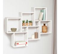 IDMarket – Étagère murale Lucas – Double position – Blanche