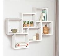 IDMarket – Étagère murale Lucas – Double position – Blanche