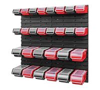 Étagère murale empilable 772 x 780 mm - Système de stockage de 28 boîtes avec couvercle - Étagère de rangement avec casiers de rangement Étagère de rangement Étagère de rangement Étagère à bidon