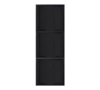 Étagère murale en acier inoxydable 304 pour salle de bain - Étanche - Pour cuisine et chambre à coucher - Pour le rangement du shampooing et des articles de toilette - Noir