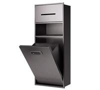 Étagère murale en acier inoxydable pour bain turc, rangement de shampooing, articles de toilette, support de papier toilette, rénovation, gris, 65 x 30 x 14 cm