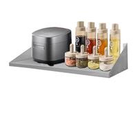 Étagère murale en acier inoxydable pour four à micro-ondes, étagère de rangement polyvalente en métal robuste pour cuisine, salle de bain et buanderie.