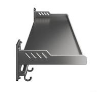 Étagère murale en acier inoxydable pour micro-ondes et cuisinière électrique avec kit d'installation de vis d'extension (35 x 60 cm)