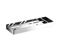 Étagère murale en acier inoxydable pour salle de bain, cuisine et balcon - Moderne, sans perçage - Pour salle de bain, cuisine et balcon - Argenté - 50 cm