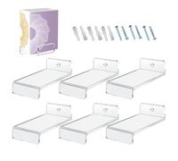 Étagère murale en acrylique, étagères suspendues en acrylique - Étagère en acrylique épaisse transparente | Présentoir multifonctionnel, organisateur de figures, ensemble d'étagères flottantes pour