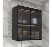 Étagère murale en aluminium à 2 niveaux pour salle de bain, cuisine ou salon, étagère de maquillage polyvalente au-dessus des toilettes (60 cm)
