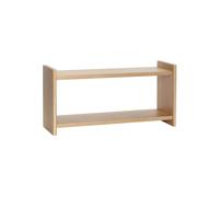 Étagère murale en bois beige, 2 étagères, à fixer, avec rangement, haut, FSC - Hübsch, - 20x62x30 cm