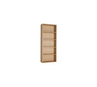 Étagère murale en bois clair beige, 6 étagères, avec rangement, à fixer - Hübsch, Kappu - 40x15x100 cm