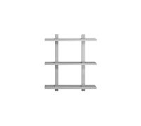 Étagère murale en bois d'acacia gris, 3 étagères, à fixer, avec rangement - House Doctor, Sheo - 15x75x85 cm