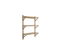 Étagère murale en bois de chêne beige, placage chêne, 3 niveaux, FSC - Hübsch, Triarch - 70x24x100 cm
