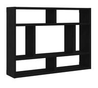 vidaXL Étagère murale Chêne noir Bois d'ingénierie acacia massif 75x16x55 cm