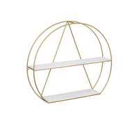 Atmosphera - Etagère murale en bois et métal MADDY - Doré - Maddy Bois G