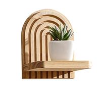 Étagère Murale en Bois - Étagère Flottante Vintage, Support décoratif Compact | Rangement créatif, idéal pour Chambre, Cuisine, Salle de Bain, étude, méditation, Cadres, Bougies