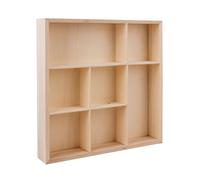 Etagère Murale En Bois Fsc Mix Credit, 26x26x4cm, 7compartiments