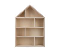 Rayher Etagère murale en bois Maison, FSC 100% 8 compartiments, nature, 64507505, Naturel