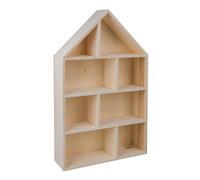Etagère Murale En Bois Maison Mix Credit, 30x50x8cm, 8compart., À Suspendre