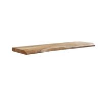 Étagère murale en bois massif d'acacia avec bord d'arbre - 100 cm - Étagère flottante design en bois naturel - Style maison de campagne