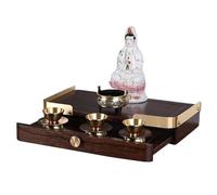 Étagère murale en bois pour autel de Bouddha avec tiroir, petite statue Fengshui vitrine pour petits espaces