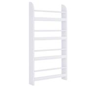 Étagère murale en bois pour livres et magazines - HOMCOM - 4 niveaux - 59x12x113 cm - blanc