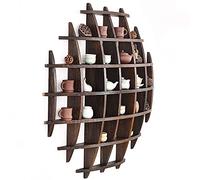 Étagère murale en bois pour ornements, antiquités en jade, service à thé et décoration d'intérieur, polyvalente, 120 x 120 cm, solution de rangement rustique