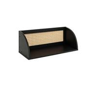 - Etagère murale en cannage - Noir et beige