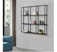 Étagère Murale - EN.CASA - Jelsa - Métal - Noir - 110 x 18 x 110 cm