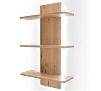 Etagère murale en chêne poutre bianco - Longueur 60 x Hauteur 96 x Profondeur 23 cm