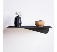 Étagère murale en fer pour salon, salle de bain, cuisine et étude, solution de rangement et d'exposition élégante (noir, 70 x 15 cm)