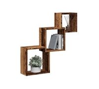 Etagère murale en forme de cube vieux bois bois d'ingénierie 855814