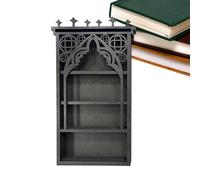 Étagère murale en forme de lune pour pierres précieuses, organiseur de rangement pour cristaux | Porte-bijoux polyvalent, vitrine gothique pour chambre à coucher, vernis à ongles et vitrine en pierre