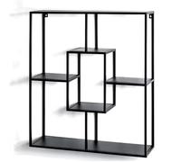 Etagère murale en métal laqué noir - Longueur 60 x Hauteur 70 x Profondeur 18 cm