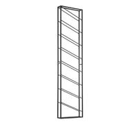 Étagère murale en métal noir - 36 x 150 x 8 cm - Pour 8 bouteilles - Étagère murale design pour la cuisine - Étagère à bouteilles suspendue - Montage mural étroit